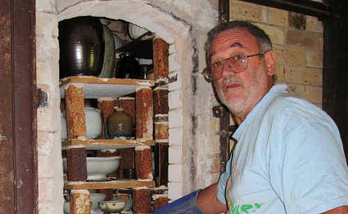 Artist Geoff Crispin is well-known throughout the Clarence Valley for producing stunning pieces of wood-fired stoneware and porcelain ceramics. Artist Geoff Crispin is well-known throughout the Clarence Valley for producing stunning pieces of wood-fired stoneware and porcelain ceramics.